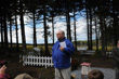 Former parish priest of Ste-Camille giving his memories and blessing